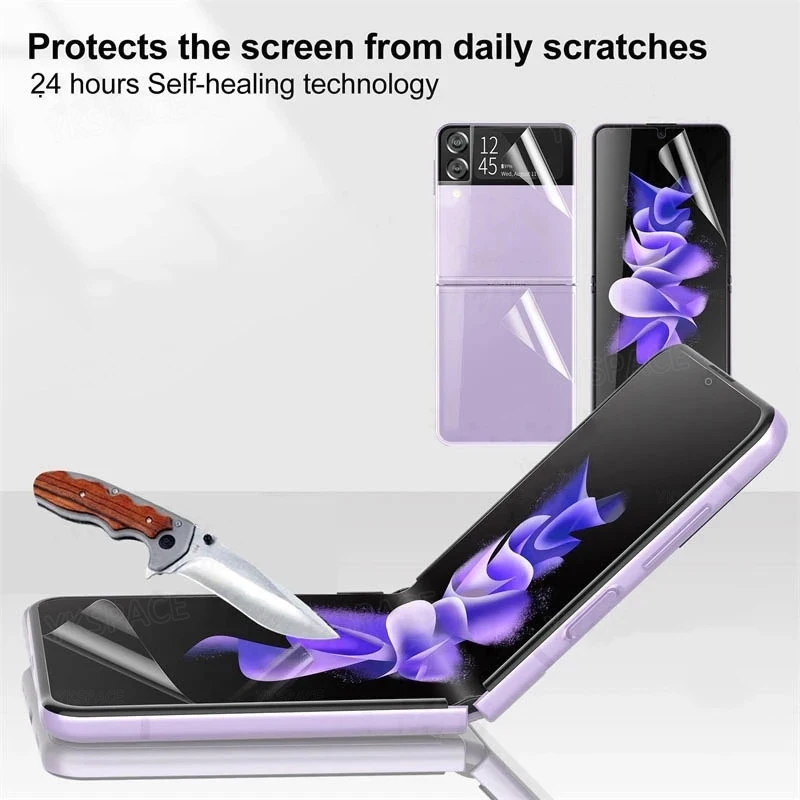 Vorder- und Rückseitige Matte Hydrogel-Folie für Samsung Galaxy W23 W24 W25 Z Flip 3 4 5 6 7 FE 8 Weicher Displayschutz Anti-Fingerabdruck – Detail 17