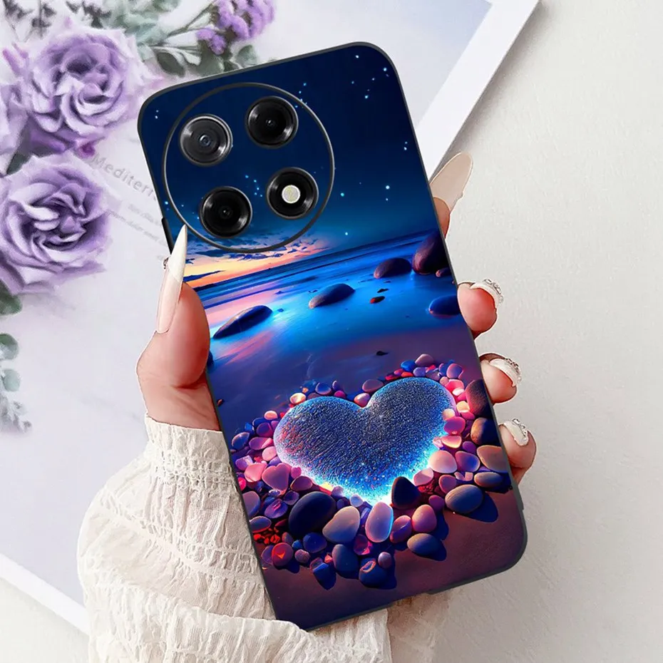 Sleek Black Silicon Soft TPU Phone Case - Modern Design Back Cover