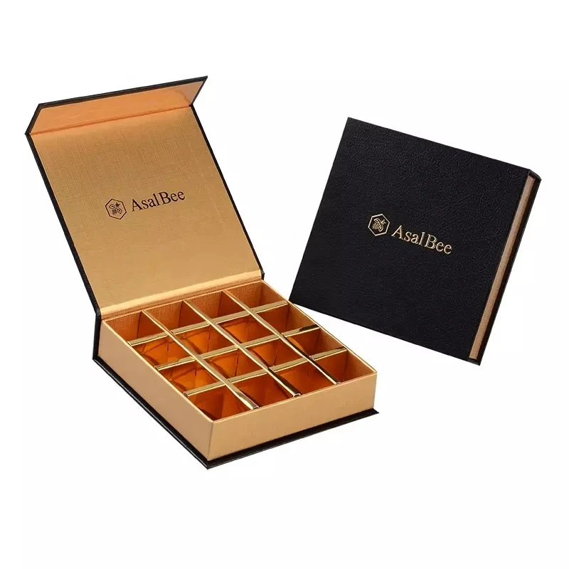 Magnetic Paper Chocolate Packaging Gift Boxes With Divider Cardboard Customized Empty Wedding Chocolate BoxesPopular 2