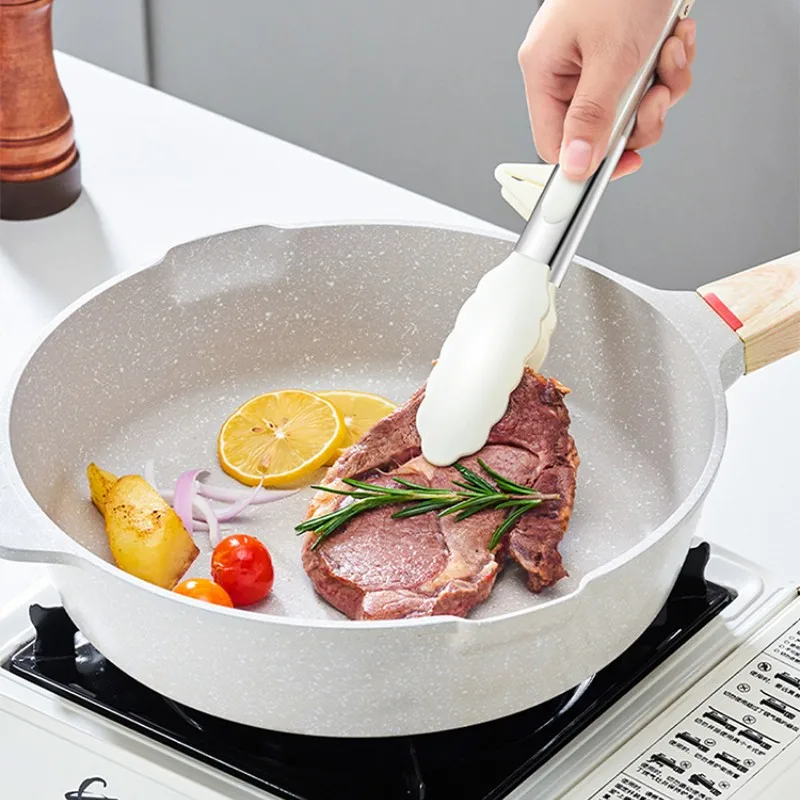 

Aluminum Alloy Frying Pan Nonstick Chinese Kitchen Steak Egg Wok Pan Cooking Pot Saucepan Pancake Gas Stove Induction Cooker