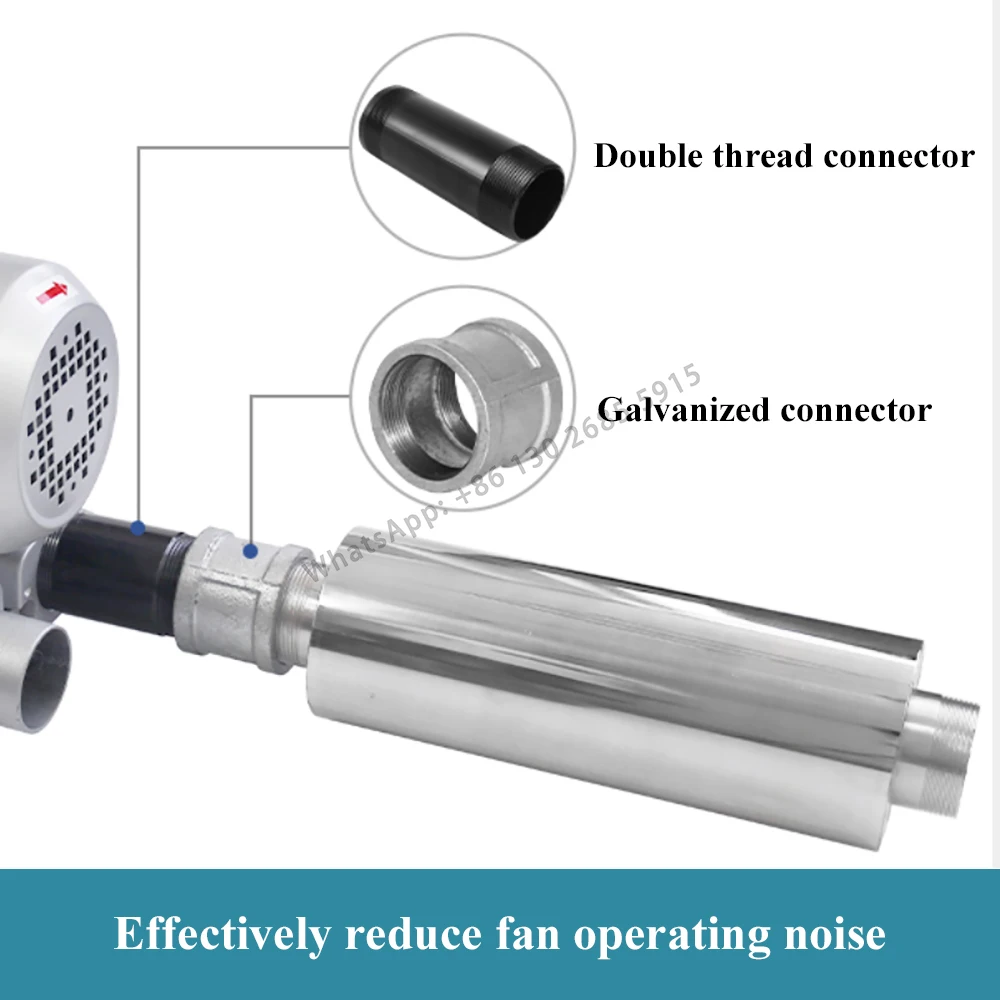 1~4 Inch Silencer for Air Blower High-Pressure Fan Vacuum Pump HG Swirling Vortex Air Pump, Noise Reduction Artifact