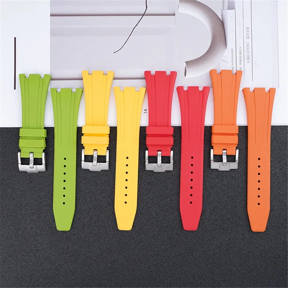 حزام ساعة مطاطي مموّه للرجال ، حزام لـ AP ، إبزيم...