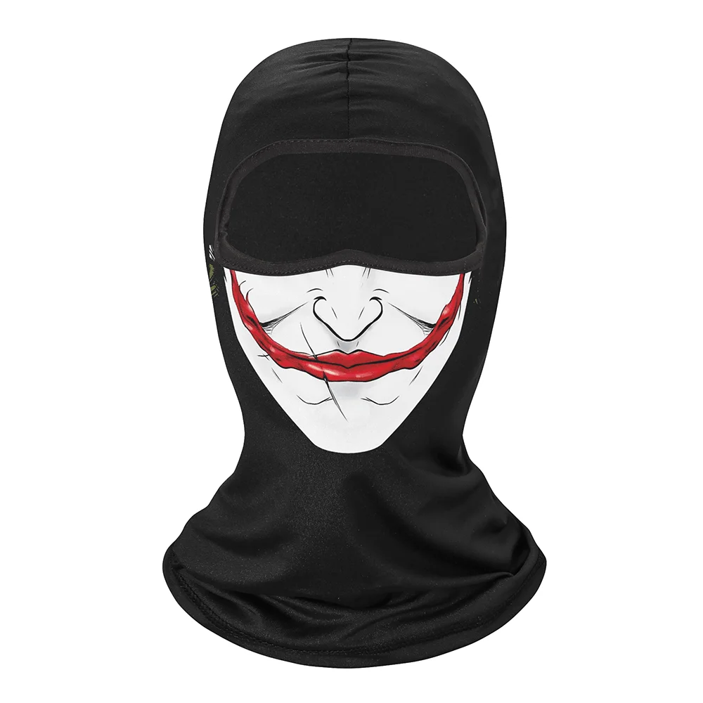 Breathable Windproof Balaclava Face Mask - Clown Ghost Skull Design, UV Protection