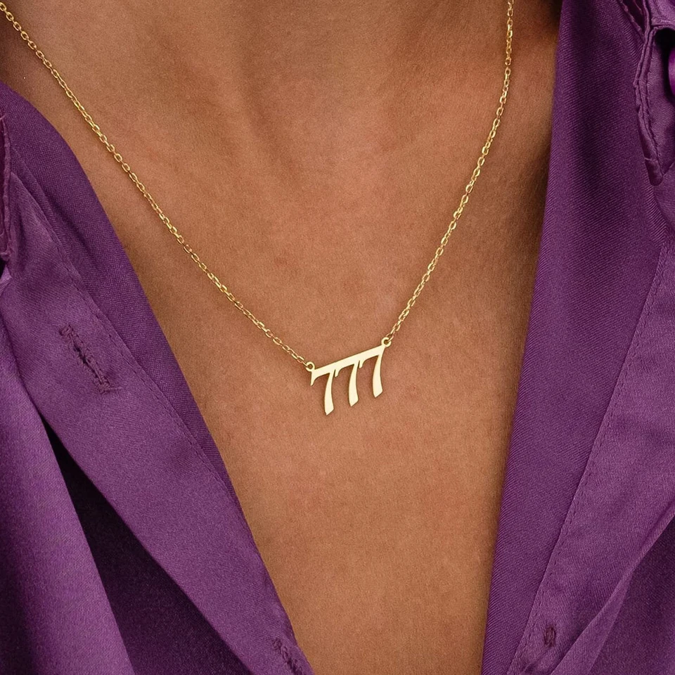 Collana numero angelo 111 222 333 444 555 666 777 888 999 Collana oro argento acciaio inossidabile collana angelo per le donne numerologia gioielli regali | IT