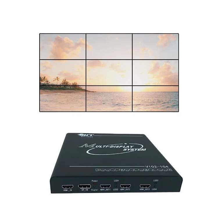 

best selling TV led screen splicing monitor wall controller 1x3 2x3 lcd screen 4k hdmi