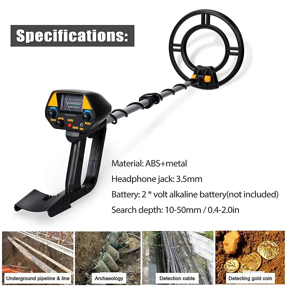 MD940 Lightweight Metal Detector with Waterproof Search Coil Treasure Gold Hunter Finder High Sensitivity Metal Detectors