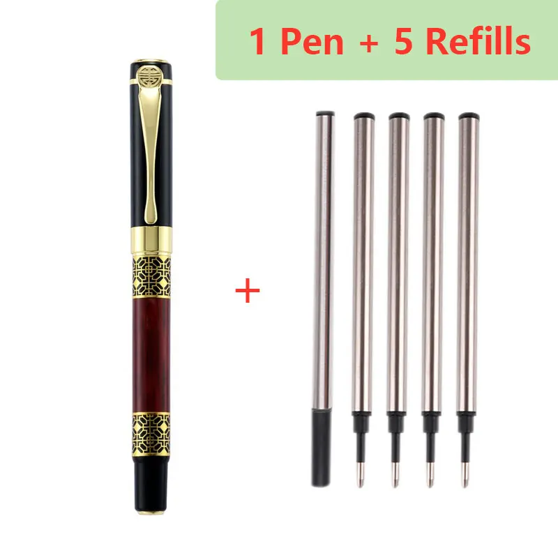 6 قطع قلم حبر جاف حبر معدني قديم هدية أنيقة لكتابة...