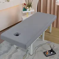 Couverture de lit de beauté avec trou, drap de lit imperméable et résistant à l'huile, draps plats spéciaux et perforés pour Clubs de Spa 4