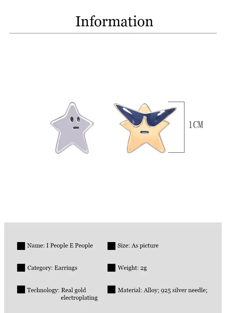 Star Duo Stud Earrings Sca5b69f09f8f45ef959b46e447ee9c5eX