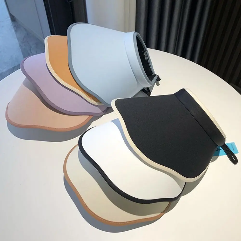 

Women UV Protection Adjustable Beach Cap Empty Top Hat Sports Visors Sun Hat