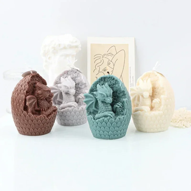 Animal Dragon Candle Mold Silicone Handmade Desktop Decoration Gypsum Aromatherapy Candle Making Tool Resin Soap Mold