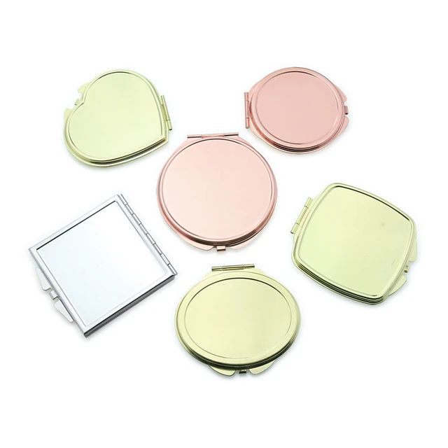 GetUSCart- Magnifying Compact Mirror for Purses, 1x/10x Magnification -  Double Sided Travel Makeup Mirror, 4 Inch Small Pocket or Purse Mirror.  Distortion Free Folding Portable Compact Mirrors (Black)