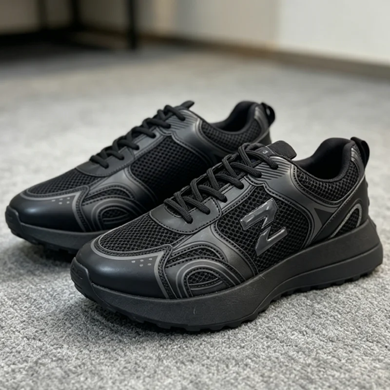 Spring and Autumn 2026 New Couple Shoes, Large Sizes 39-45, Men's and Women's Shoes, White, Silver, Black, Gray, Thick-Soled Casual Shoes, Trendy Versatile Sneakers, Comfortable Running Shoes for Men 3