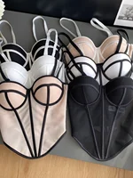 Sexy Color Blo Fibone Waist Cinched Crop Top Women's Autumn Winter Ins Hot Girl Design Sense Strap Vest Sensual Tube Top