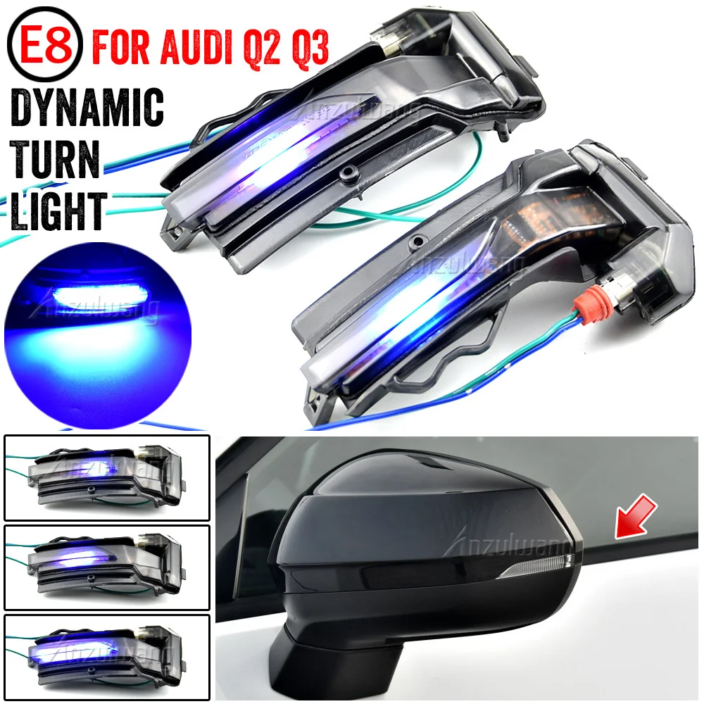 

LED Dynamic Blinker Turn Signal Lamp For AUDI Q2 GA 2018-2020 Q3 F3 2019-2020 Sequential Side Mirror Indicator Flasher Light