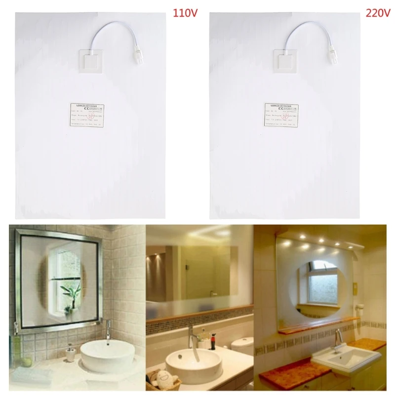 Bathroom Mirror Protective Film Anti Fog Window Clear Waterproof Electronic Heating Film for Shower Room Makeup Mirror