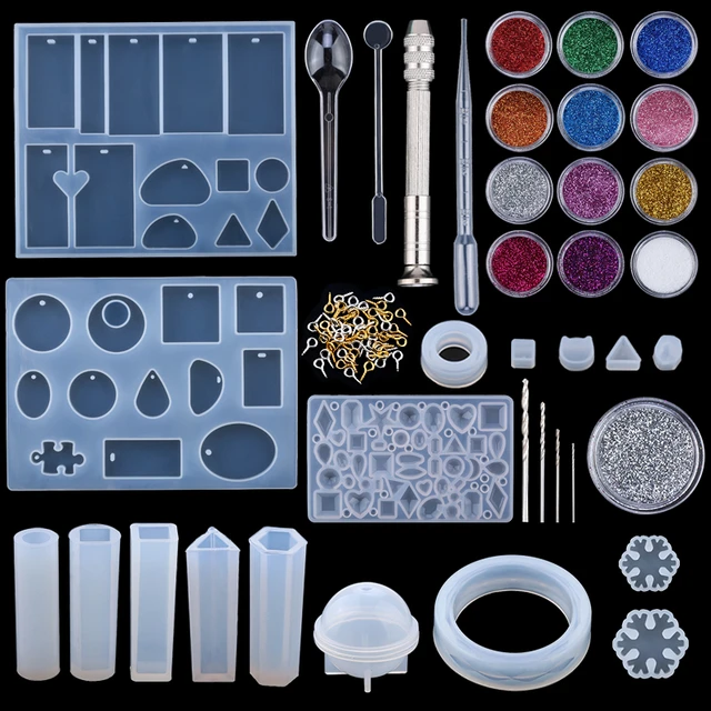 Epoxy Resin Kit for Beginners Silicone Resin Mold Set with DIY