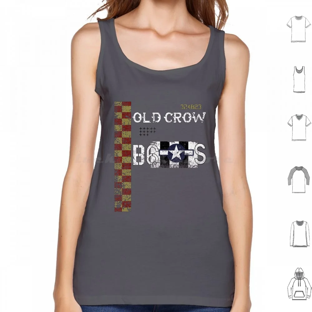 "Old Crow" P-51 Fine-1944 Canottiere Con Stampa In Cotone P 51 Ace Pilot Aviation World War 2 Wwii Ww2 World War Ii