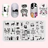 Flower Leaves Nail Stamping Plates Leaf Floral Butterfly Line Printing Stencil Nail Stamp Templates Nail Art Tools 6