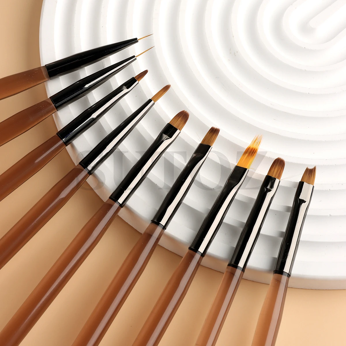 9Pcs Nail Art Brush For Manicure Ultra thin Line Stripe Acrylic Brush