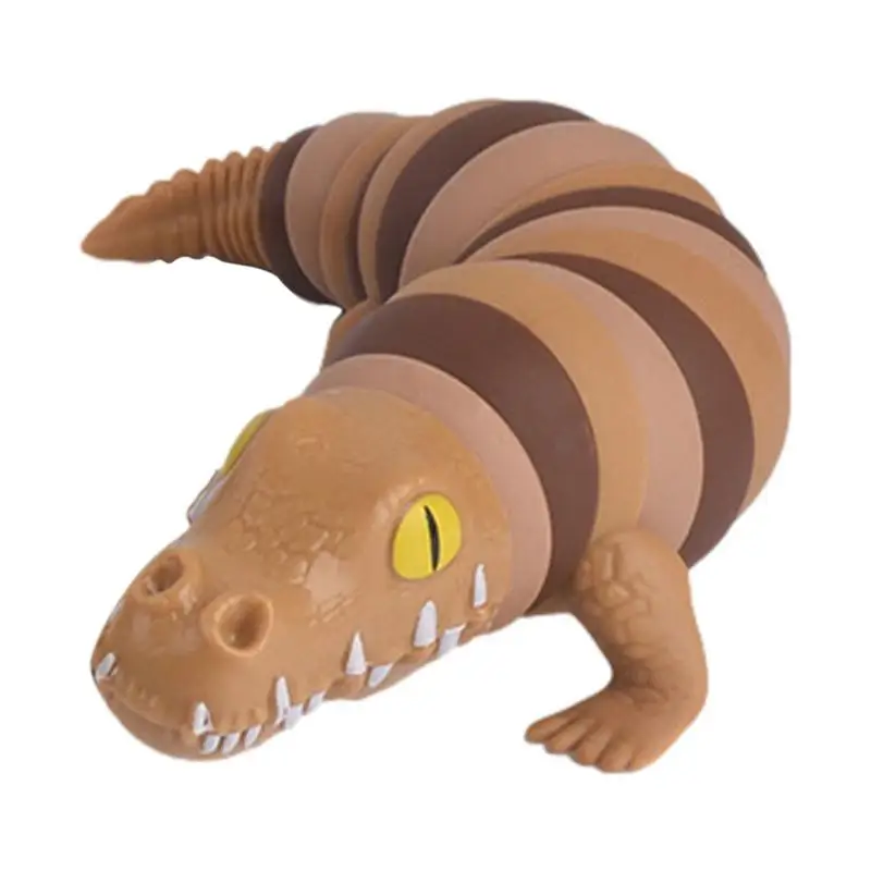 

Fidget Crocodile Toy Hand Sensory Toy Cartoon Crocodile Articulated Jointed Moving Creature Toy Cute Finger Toy For Boys And