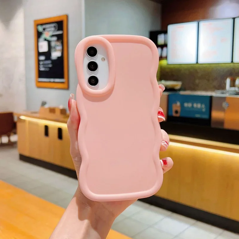 Solid Color Lanyard Wave Macaroon Phone Case Cover