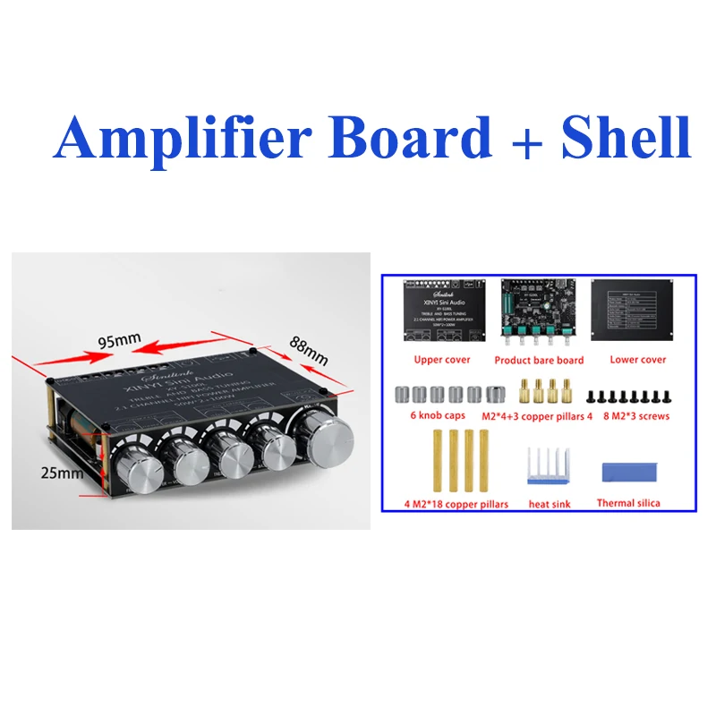 best amplifier for car 2*50W+100W Power Subwoofer Bluetooth Amplifier Board Sound Class D Home Theater Audio Stereo Equalizer AUX Amp voice amplifier Audio Amplifier Boards