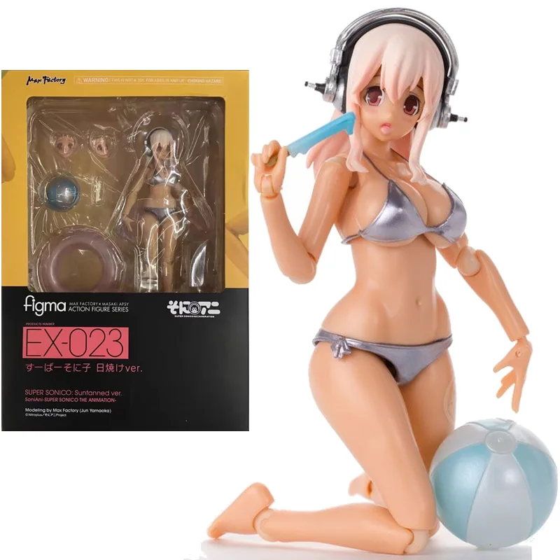 

Оригинальная фигурка ФК Max Factory Figma EX-023 SUPER SONICO анимация 13,5 см аниме фигурка модель коллекционные экшн-игрушки подарки