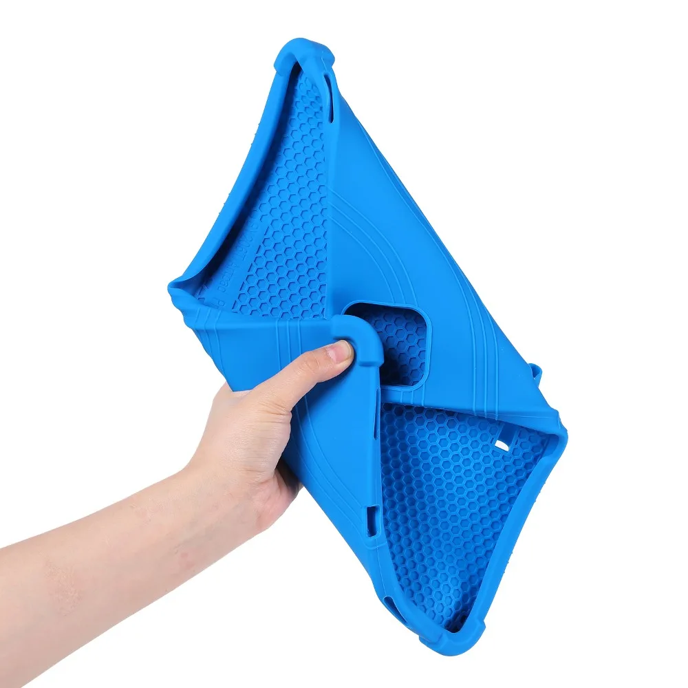 Enhanced Portable Soft Silicon Tablet Case with Rear Kickstand, Shockproof Design, 12.7