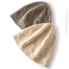 100% Merio Wool Fashion Beanies for Women Autumn Winter Fashion Hollow Out Soft Warm Wollen Skullies Cap Luxury Cashmere Bonnet 3