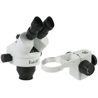 7X-45X Simul-Focus Parfocal Continuous Zoom Trinocular Stereo Microscope Head 76mm Diameter Holder Focus Arms for Education 1