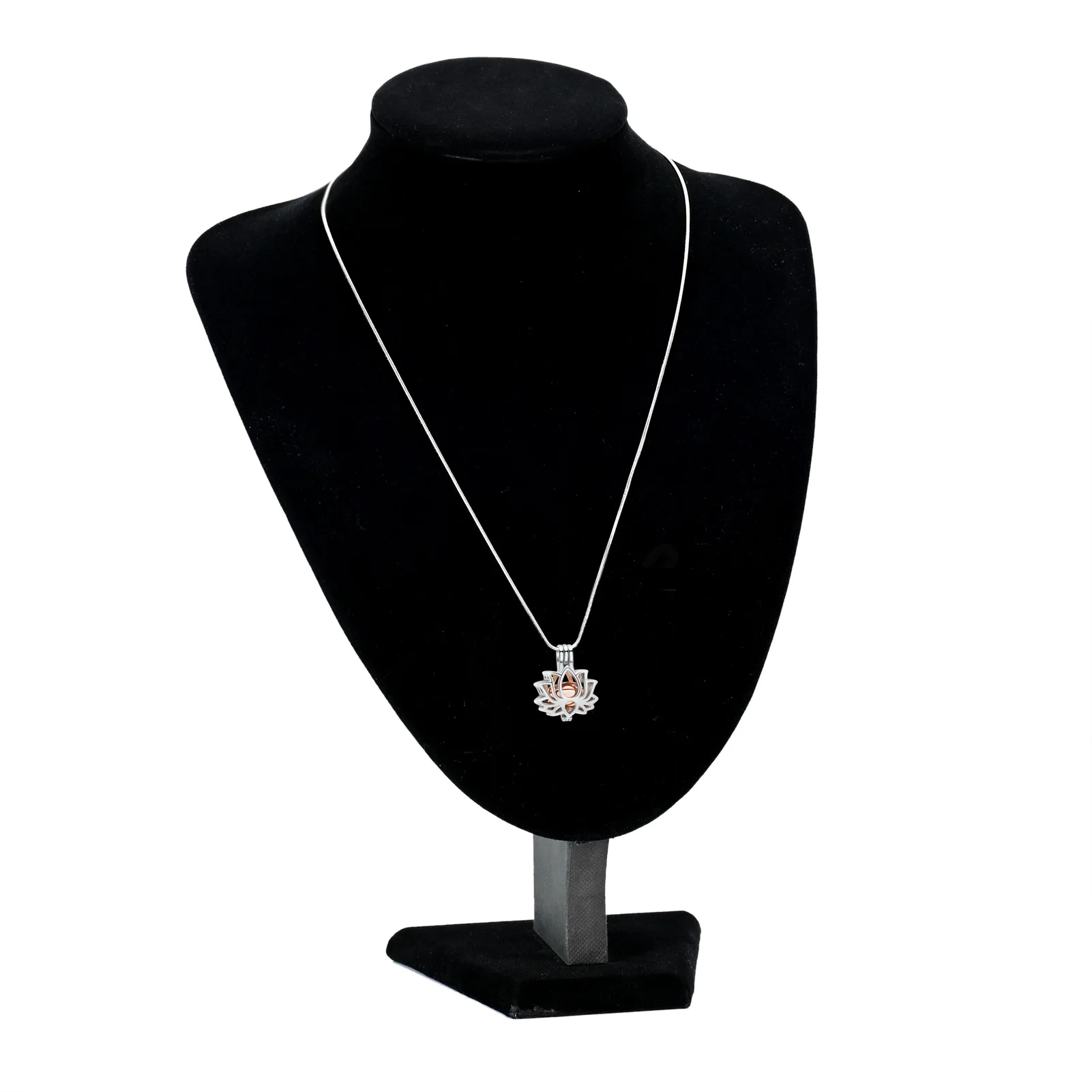 Cremation Pendant Lotus Necklace With Mini Urns For Human/Pet Ashes Free Engraving Keepsake Stainless Steel Woman Jewelry