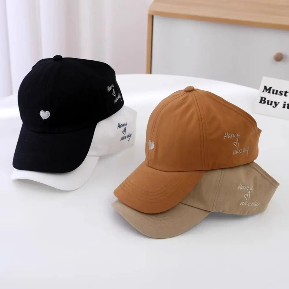 Korean Style Half Empty Top Hat Love Heart Anti-UV Sun Hat Summer Kid Sunhat Shading Hat No Top Beach Hat Children's Visor Hat