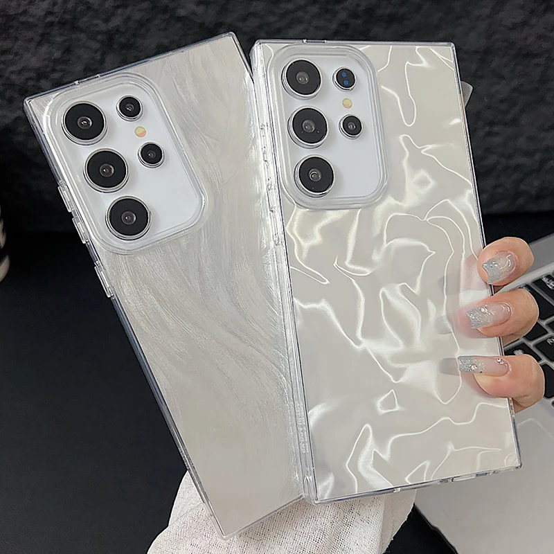 Luxury Laser Silver Gradient Phone Case Cover
