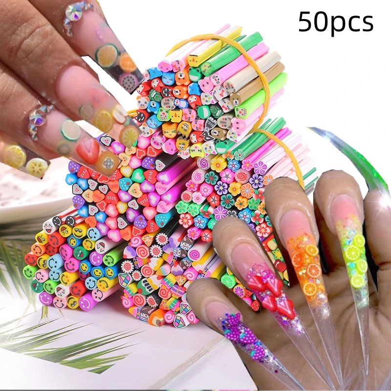 Petites tranches de fruits de dessin animé pour Nail Art, en Plasticine,  polymère, argile, décorations pour ongles, conseils, bricolage, breloques,  50 pièces/sac, 10mm - AliExpress