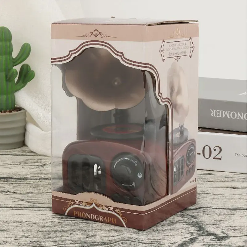 Carousel music box music box Music Box Retro Phonograph Home Decoration Holiday Gifts Ornament Creative Classical Vintage Art Crafts Table Desk Decoration