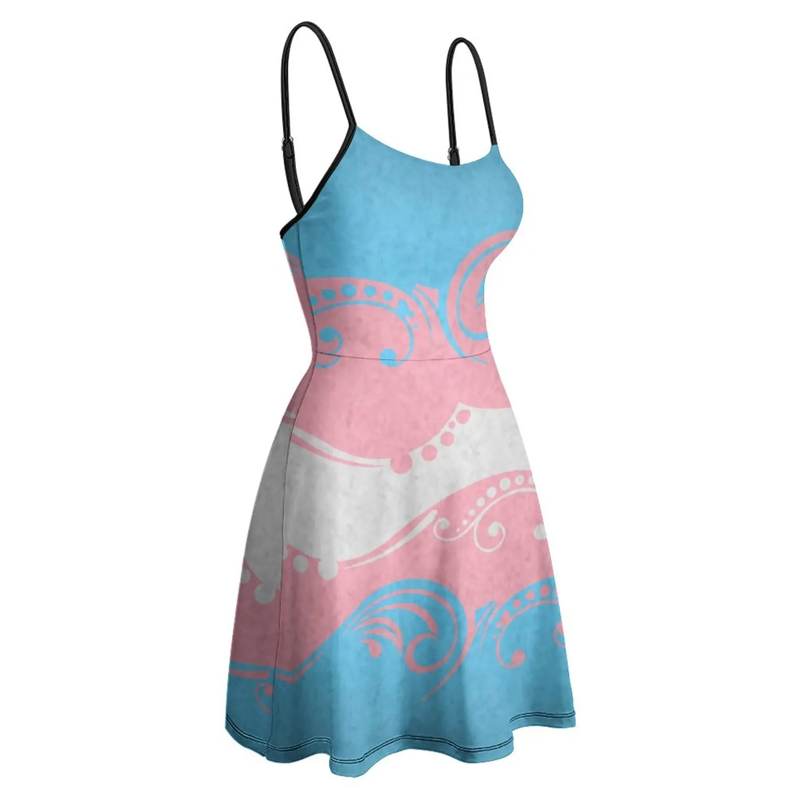 

Sexy Woman's Gown Strappy Dress Transgender Ornamental Flag Women's Sling Dress Novelty Clubs Humor Graphic