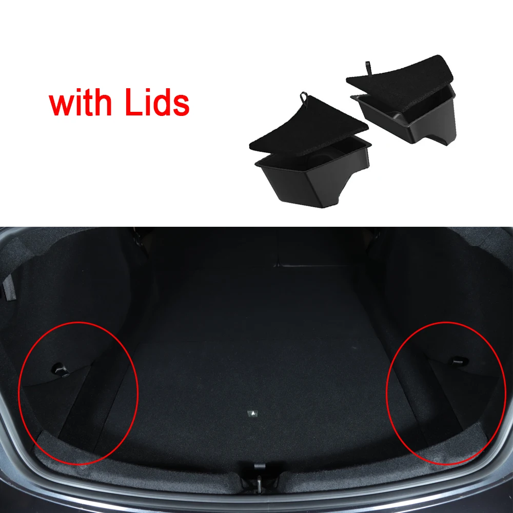 

Боковой ящик для хранения для заднего багажника автомобиля Tesla Model 3, полый чехол-органайзер, коврик, корзины, отделение для груза