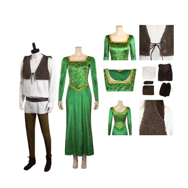 

Anime Green Cos Monster Princess Fiona Cosplay Men Women Costume Dress Uniform Outfits Halloween Carnival Party Disguise Clothes