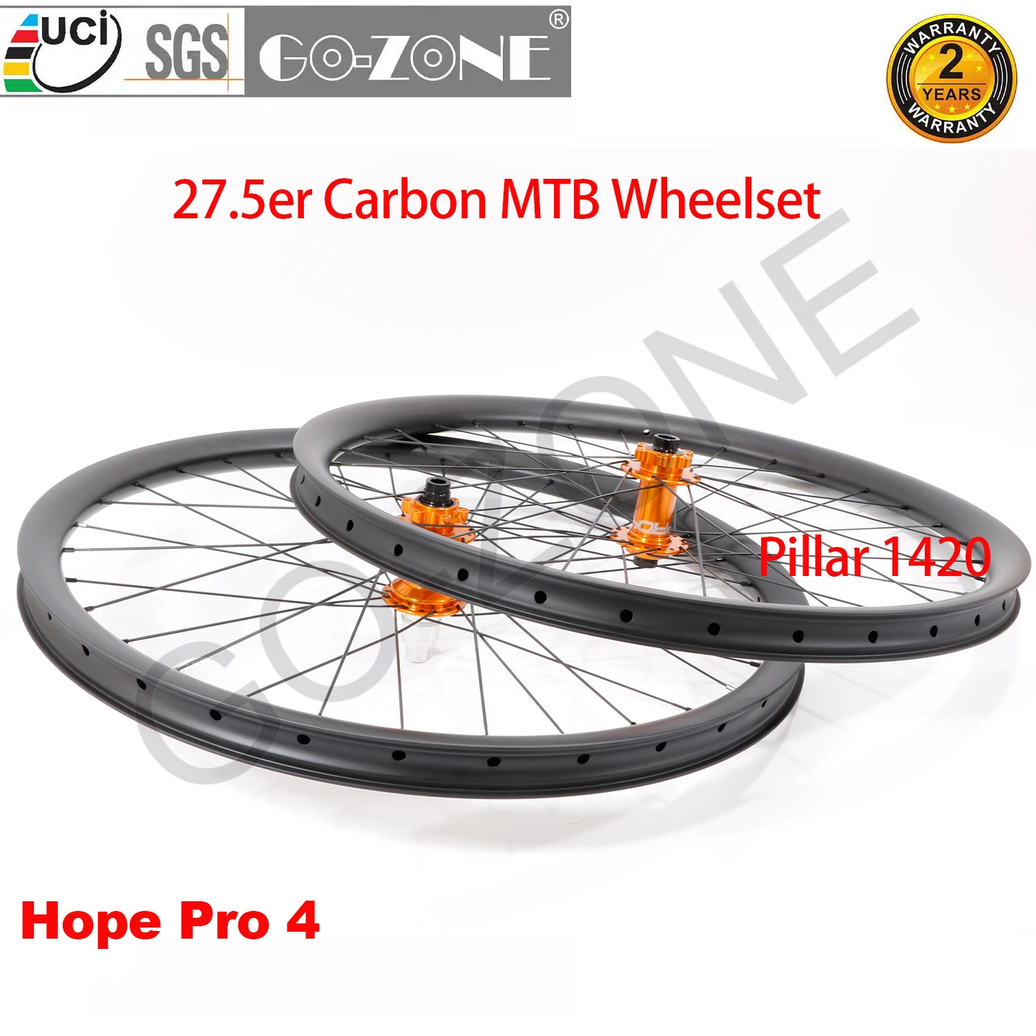 Symmetry/Asymmetry Carbon MTB Wheels Hope Pro Tubeless
