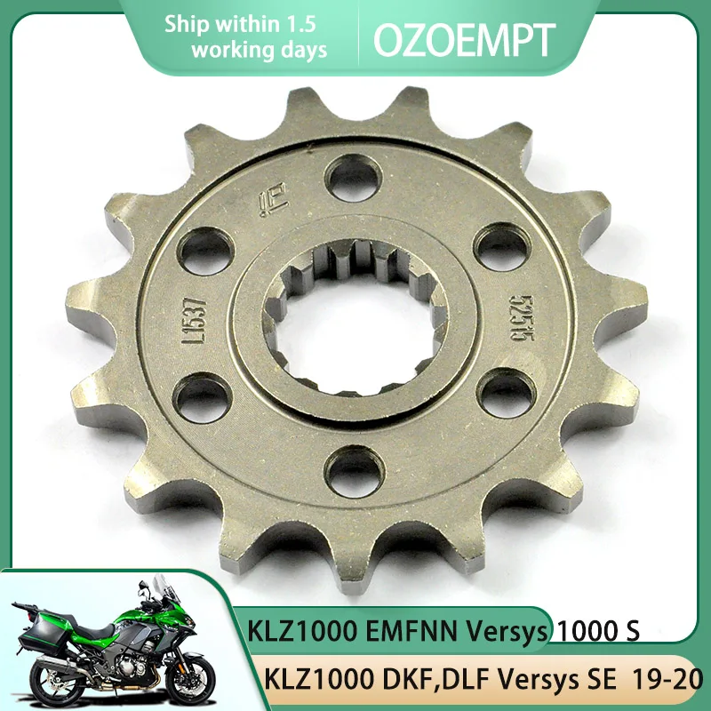 

OZOEMPT 525-15T Motorcycle Front Sprocket Apply to KLZ1000 EMFNN Versys 1000 S,DKF,DLF Versys SE,DMFNN Versys 1000 SE