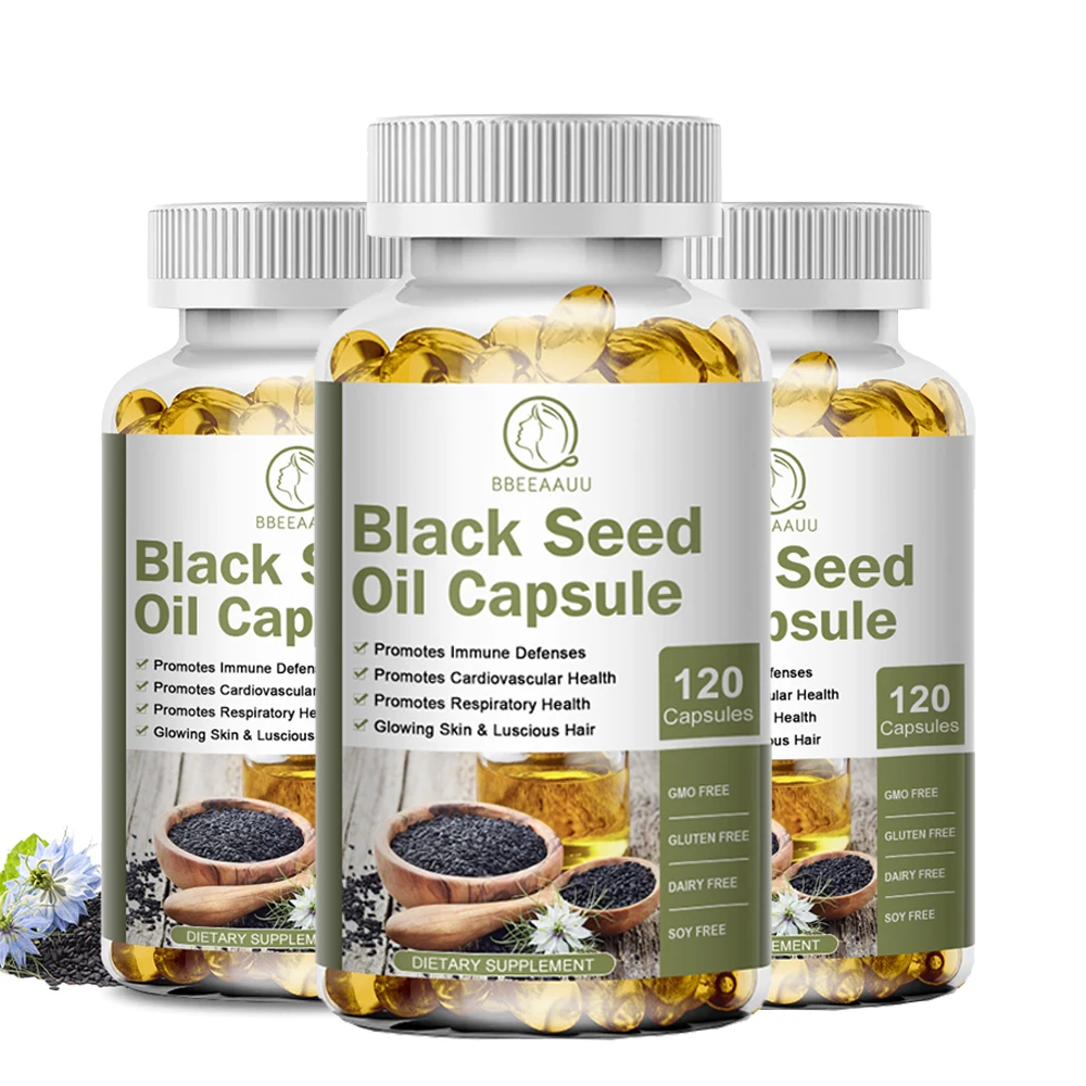 Black Cumin Seed Oil Capsule Support Digestion Kidney Liver Function Immune System Inflammatory Support Hair Care & Nourishment