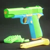 Radish Gun Plastic Model 1911 Pistol Luminous Shell Throwing Experience Kids Safe Soft Bullet Decompression Handgun Boys Toys 1
