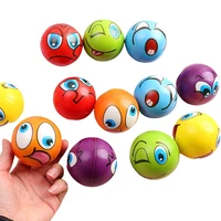 Expression Soft Balls Funny Sponge Stress Ball Squeeze Smile Face Grimace PU Foam for Kids Soothing toy wrist movement Toy Balls 1