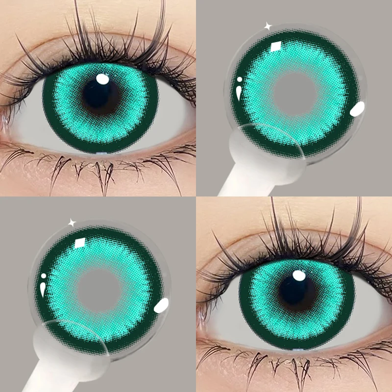 Vibrant Green Korean Big Eyes Cosplay Contact Lenses - Premium Quality & Fast Shipping