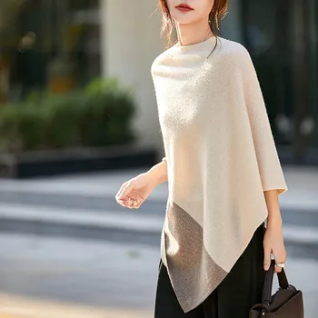 Naiste 100% meriinovillast kootud pontšosviiter 2