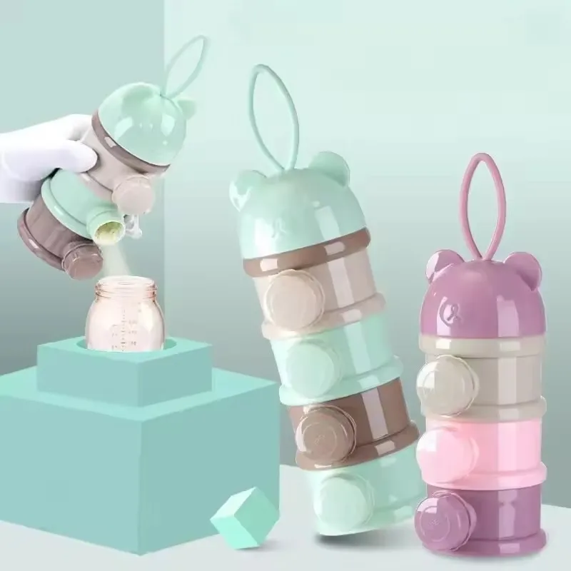 3/4 Layer Portable Milk Powder Bottle Sealed Storage Snack Packaging Tank Travel Outdoor Activities Removable TMZ storage box