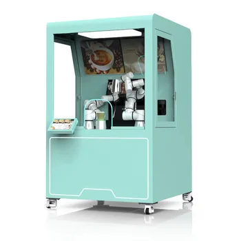 Distributore automatico robot per macchine da caffè intelligenti completamente automatiche dall'aspetto personalizzabile con braccio Cobot a 6 assi