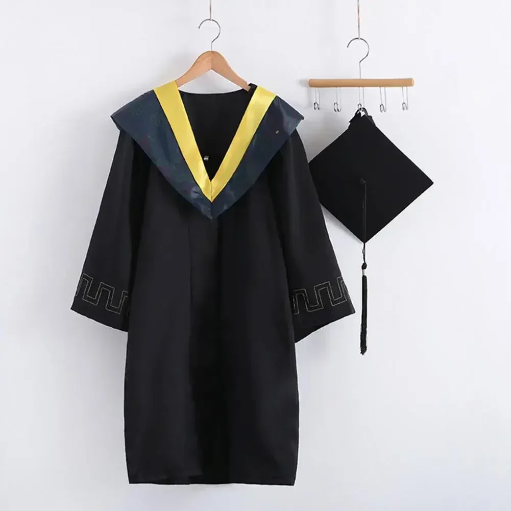 

University School Uniform Baccalaureate Graduation Gown 2023 Cap Unisex Costume Ceremony Bachelor