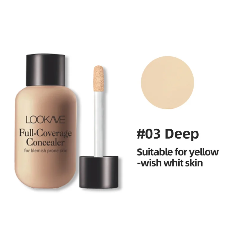 Waterproof Liquid Concealer 3 Colors Matte Full Coverage Acne Scars Dark Circles Foundation Whitening Lasting Makeup Cosmetics